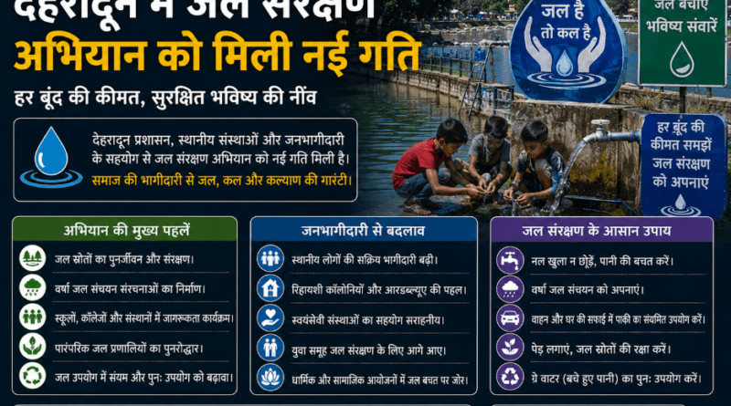 देहरादून में जल संरक्षण अभियान को मिली नई गति